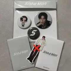 新品☆SnowMan POP-UP 韓国限定セット　目黒蓮　缶バッジ　カード