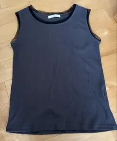 Samansa Mos2 blue ノースリーブカットソー