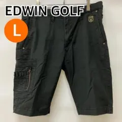 EDWIN GOLF ハーフパンツ カジュアルパンツ ブラック L【CB263】