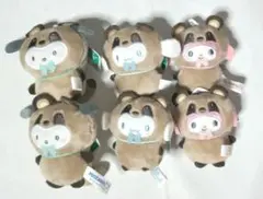 サンリオ どうぶつマスコットぬいぐるみ たぬき編 3種のみ