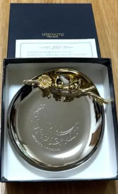 MIKIMOTO ミキモト アクセサリートレー 2001年 シルバー　ゴールド