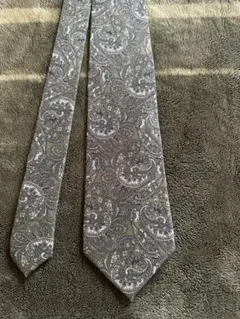 ARARIS ペイズリー柄 ネクタイ グレー系