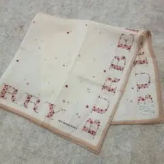 ♣　18　　バーバリー　　　ハンカチ　　大判　　ベージュ　　スカーフ