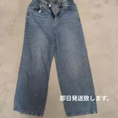 ウエストゴム デニムパンツ ワイドシルエット Mサイズ
