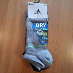 新品未使用　adidas 吸水速乾ソックス 26-28cm 3ペア