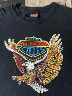 80s 90s harley davidson vtg Tシャツ 多色 イーグル