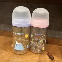 Pigeon 母乳実感 哺乳びん本体のみ 240ml（スヌーピー含）2点セット