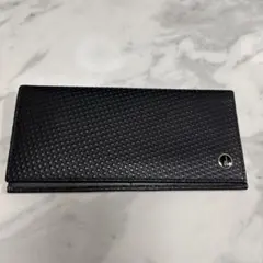 【美品】ダンヒル　長財布　二つ折り　レザー　ブラック　大人気