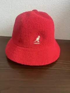 KANGOL バケットハット レッド MEDIUM