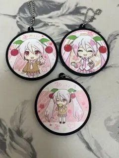 桜ミク グッスマくじE賞ラバーチャーム3種類セット