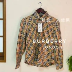 新品　未使用　Burberry London長袖シャツ　ノバチェック　ホースロゴ