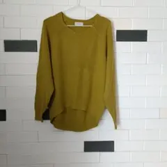 Lサイズ マスタード Vネック ニット
