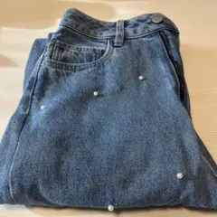 M*i様 パール装飾付き デニムパンツのサムネイル