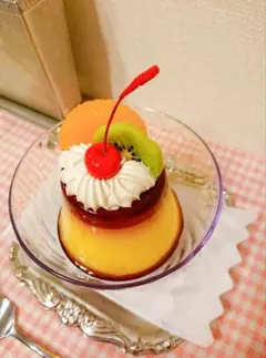 昭和レトロ 純喫茶のレトロプリンアラモード 食品サンプル