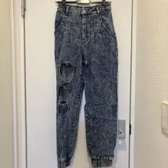 WEGO ハート型カットアウトデニムパンツ