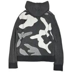 00s archive パッチワーク カモ柄 迷彩 パーカー ドクロ スカル