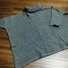 売り切れました❤︎ドルマン タートル ニット グレーのサムネイル