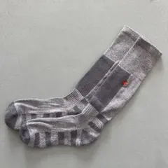 グレー ストライプ メンズスキーソックス