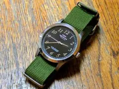 TECHNOS TSM905 1B　チタン NATOベルト＆ブレス 作動良好