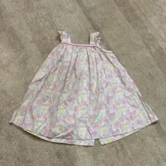 PETIT BATEAU 花柄ノースリーブワンピース 24m/86cm