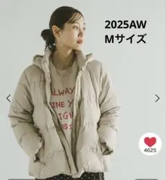 ウツクシルエット撥水ダウンブルゾン/497167 ベージュ Mサイズ