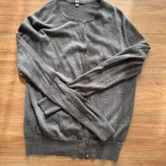 UNIQLO ダークグレー カーディガン レディースLサイズ