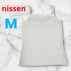 ニッセン❤キャミソール　グレー　Mサイズ　トップス　胸元レース　即購入可能のサムネイル