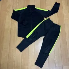ジャージ上下セット 上140 下130 IGNIO ブラック／イエロー