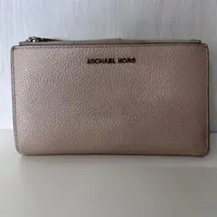 マイケルコース 32T7GAFW4L 二つ折り長財布 ピンクベージュ