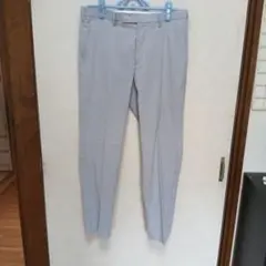最終価格)ユニクロ.ストライプ スリムフィット カジュアルパンツ
