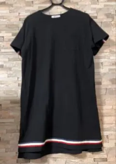 BACK NUMBER ブラック Tシャツドレス(身幅60 cm)