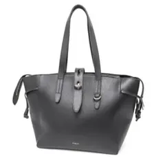 美品 フルラ ネット トートバッグ レザー ゴールド金具 ブラック