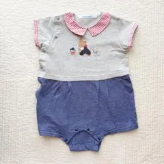 ファミリア　袖付きロンパス　80サイズ　グレー