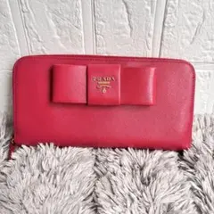 PRADA プラダ サフィアーノ 長財布 フィオッコ リボン 0508-① - メルカリ