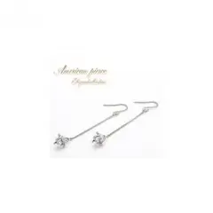 ラウンドカット一粒エレガントネックレスアメリカンピアス