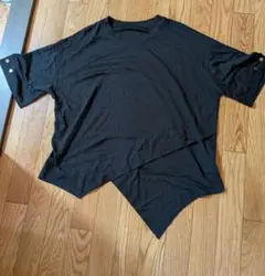 dollupoops　変形デザイン 半袖Tシャツ ブラックのサムネイル