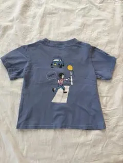 シューラルー半袖Tシャツ 100cm くすみブルー　韓国っぽのサムネイル