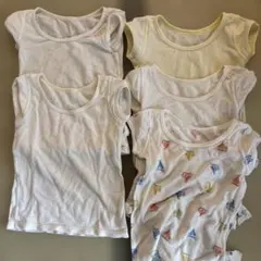 ユニクロ　メッシュ半袖下着5枚セット 80センチ