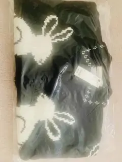 GU rokh フルジップニットジャケット Sサイズ うさぎ ネイビー