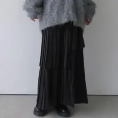 プリーツスカート 黒 ロングスカート