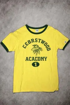 Champion Tシャツ リンガーT イエロー