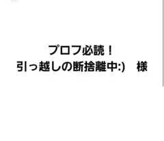 プロフ必読！様専用ページです