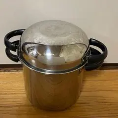 ◼️パスタ鍋◼️ステンレス両手鍋◼️ブラックハンドルのサムネイル