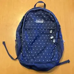 Coleman ネイビー 水玉リュック