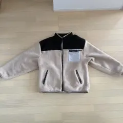 ボアフリースジャケット ベージュ/ブラック