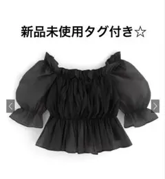 GRL シアーギャザーショート丈ブラウス tu541