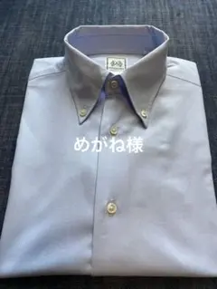 SOVEREIGNソブリンブルーコットンBDショートスリーブシャツMのサムネイル