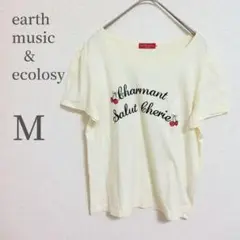 アース ミュージックアンドエコロジー 黄色 イエロー Mサイズ Tシャツ