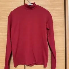 grove リブメロウネック 長袖カットソー レッド Sサイズ