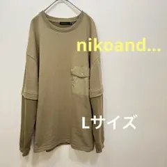 NIKO AND ... メンズ 長袖 レイヤードプルオーバーサイズ4